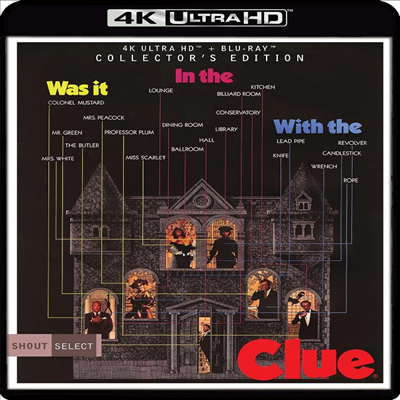 Clue (Collector&#39;s Edition) (살인 무도회) (1985)(한글무자막)(4K Ultra HD + Blu-ray)