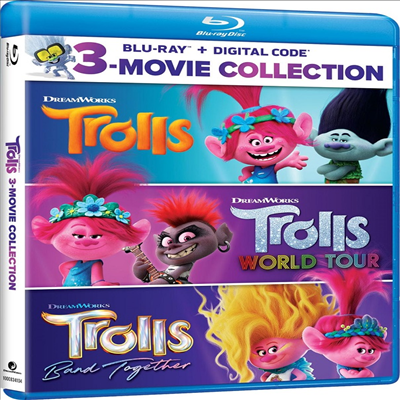 Trolls (2016) / Trolls World Tour (2020) / Trolls Band Together (2023) (트롤 3부작)(한글무자막)(Blu-ray)