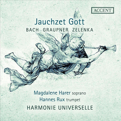 바흐, 젤렌카, 그라우프너: 소프라노와 트럼펫을 위한 음악 (Jauchzet Gott - Sacred Music for soprano and trumpet)(CD) - Florian Deuter