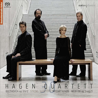 베토멘: 현악 사중주 8번 & 모차르트: 현악 사중주 16번 (Beethoven: String Quartet No.8 & Mozart: String Quartet No.16) (SACD Hybrid) - Hagen Quartett