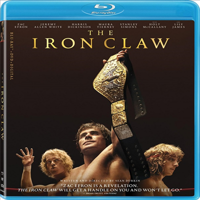 The Iron Claw Bluray (디 아이언 클로) (2023)(한글무자막)(Blu-ray + DVD)