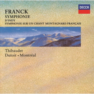 프랑크: 교향곡, 댕디: 프랑스 산사람 민요에 의한 교향곡 (Franck: Symphony In D Minor, D'indy: Symphonie Sur Un Chant Montagnard Francais) (SHM-CD)(일본반) - Charles Dutoit
