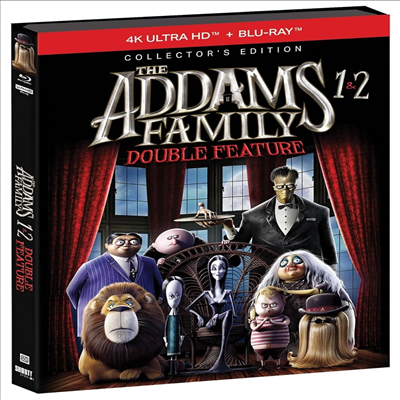 The Addams Family 1 &amp; 2 Double Feature (Collector&#39;s Edition) (아담스 패밀리 1 &amp; 2)(한글무자막)(4K Ultra HD + Blu-ray)