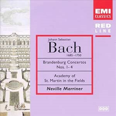 바흐: 브란덴부르크 협주곡 1-4번 (Bach: Brandenburg Concerto No.1-4)(CD) - Neville Marriner
