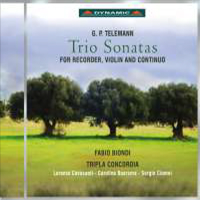 텔레만: 트리오 소나타 (Telemann: Trio Sonatas - for Recorder, Violin and Continuo)(CD) - Fabio Biondi