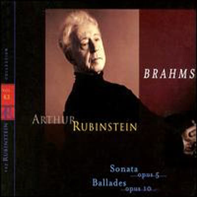 브람스 : 소나타 3번, 발라드 (Brahms : Piano Sonata No.3 Op.5, Ballad Op.10 (Rubinstein Collection, Vol.63)(CD) - Arthur Rubinstein