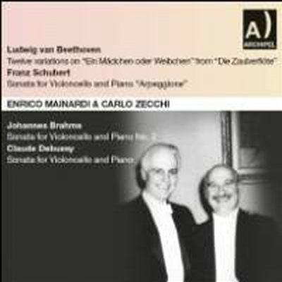 베토벤, 슈베르트, 드뷔시 & 브람스: 첼로와 피아노를 위한 작품집 (Beethoven, Schubert, Brahms & Debussy: Works for Cello & Piano)(CD) - Enrico Mainardi