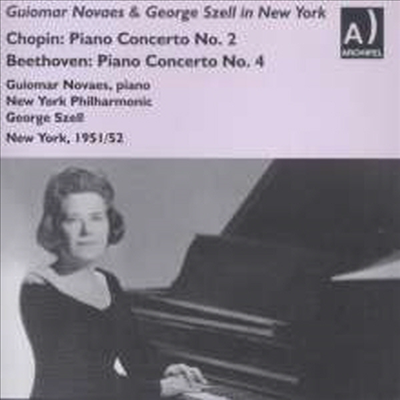 베토벤: 피아노 협주곡 4번 & 쇼팽: 피아노 협주곡 2번 (Beethoven: Piano Concerto No.4 & Chopin: Piano Concerto No.2)(CD) - Guiomar Novaes