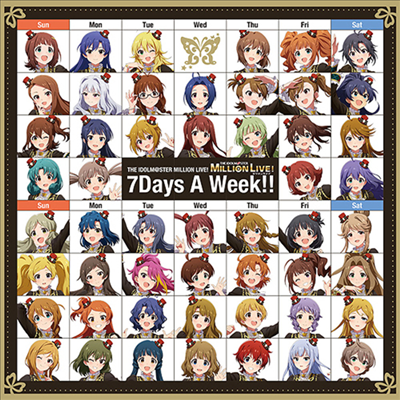 Various Artists - The Idolm@ster Million Live! 「7Days A Week!!」 (CD)