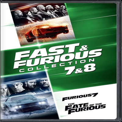 Furious 7 (분노의 질주: 더 세븐) (2015) / The Fate Of The Furious 8 (분노의 질주: 더 익스트림) (2017)(지역코드1)(한글무자막)(DVD)