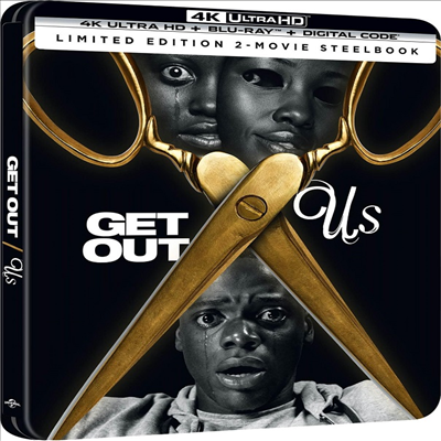 Get Out (겟 아웃) (2017) / Us (어스) (2019)(Limited Edition 2-Movie Steelbook)(한글무자막)(4K Ultra HD + Blu-ray)