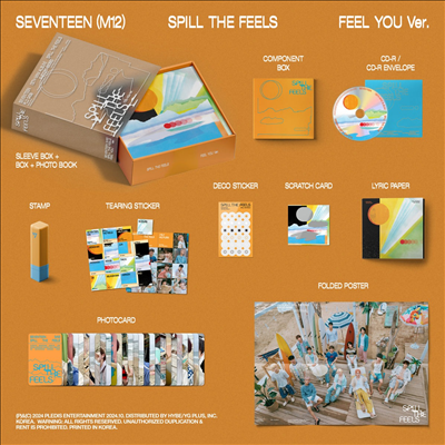 세븐틴 (Seventeen) - 12th Mini Album - Spill The Feels (Feel You Version)(미국반 독점 포토카드 랜덤 1종)(미국빌보드집계반영)(CD)