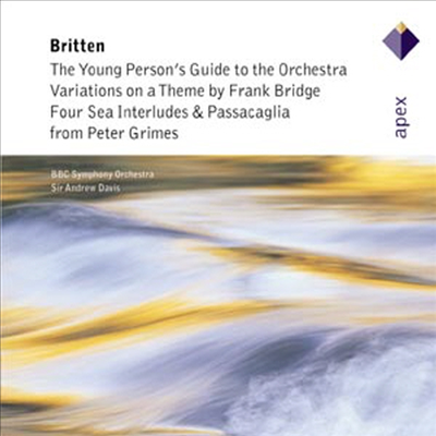 브리튼 : 청소년을 위한 관현악 입문, 프랑크 브릿지 주제에 의한 변주곡 (Britten : Young Person&#39;s Guide To The Orchestra Op.34, Variations On A Theme By Frank Bridge Op.10)(CD) - Andrew Davis