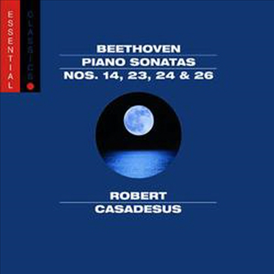 베토벤 : 피아노 소나타 14번 '월광', 23번 '열정', 24번, 26번 '고별' (Beethoven : Piano Sonatas No.14 Op.27/2 'Moonlight', No.23 Op.57 'Appassionata', No.24 Op.78, No.26 Op.81a 'Les Adieux')(CD) - Rober