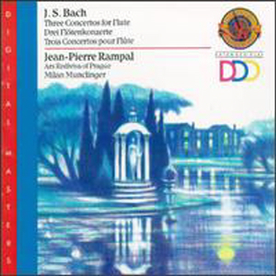 바흐: 세 개의 플루트 협주곡, 신포니아 (Bach: Three Concertos for Flute, Sinfonia)(CD) - Jean-Pierre Rampal
