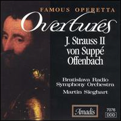 J. 슈트라우스, 주페, 오휀바흐 - 유명 오페라 서곡집 (J. Strauss II, Suppe, Offenbach - Famous Operetta Overtures)(CD) - Martin Sieghart