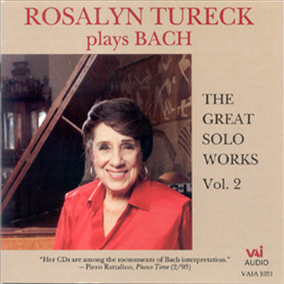 바흐의 위대한 독주곡 2집 - 이탈리아 협주곡, 영국조곡 3번, 평균율-발췌 (Rosalyn Tureck Plays Bach - The Great Solo Works, Vol.2)(CD) - Rosalyn Tureck