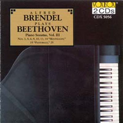 베토벤 : 피아노 소나타 3집 - 1, 5, 6, 9, 10, 13, 14 '월광', 15 '전원', 25번 (Beethoven : Piano Sonata Vol.3 - No.1, 5, 6, 9, 10, 13, 14 'Moonlight', 15 'Pastoral', No.25) (2CD) - Alfred Brendel