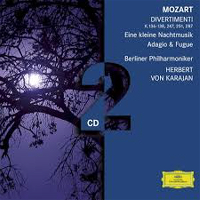 모차르트: 아이네 클라이네 나흐트무지크, 디베르티멘토 (Mozart : Eine Kleine Nachtmusik & Divertimento & Adagio And Fugue Etc.) (2CD) - Herbert Von Karajan