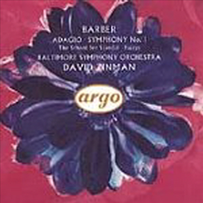 바버 : 현을 위한 아다지오, 교향곡 1번 (Barber : Adagio For Strings, Symphony No.1 Op.9)(CD) - David Zinman