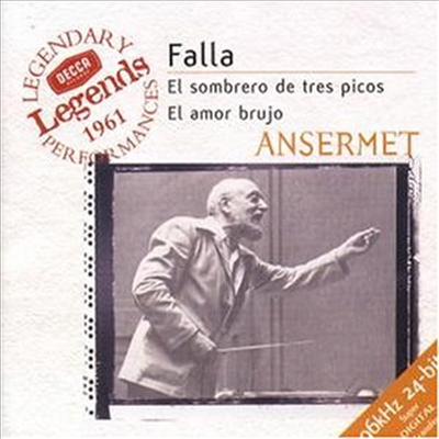 파야 : 삼각 모자, 사랑의 마법사, 짧은 인생 (Falla : El Sombrero de Tres Picos, La Vida Breve, El Amor Brujo)(CD) - Ernest Ansermet
