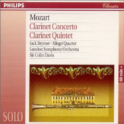 모차르트 : 클라리넷 협주곡, 오중주곡 (Mozart : Clarinet Concertos K.622, Clarinet Quntet K.581)(CD) - Jack Brymer