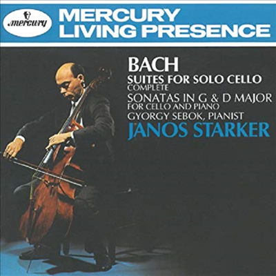 바흐 : 무반주 첼로 조곡 1 - 6번, 첼로 소나타 (Bach: Suites for Violoncello Solo BWV 1007-1012, Cello Sonata BWV1027, 1028) (2CD) - Janos Starker