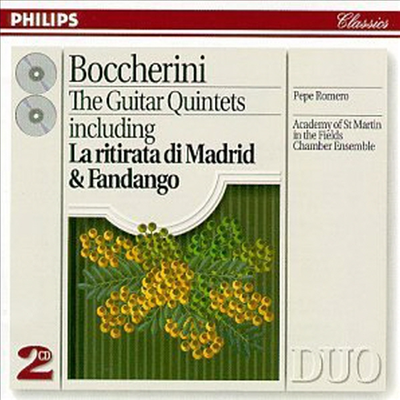 보케리니 : 기타 오중주 - 마드리드의 야간행군, 판당고 (Boccherini : The Guitar Quintets - La Ritirata Di Madrid, Fandango) (2CD) - Pepe Romero