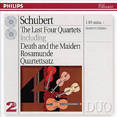 슈베르트 : 후기 현악사중주집 (Schubert : String Quartet No.14 D 810, No.13 D 804, No.15 D 887 Etc.) (2CD) - Quartetto Italiano