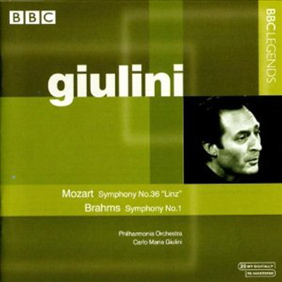 모차르트 : 교향곡 36번 '린츠', 브람스 : 교향곡 1번 (Mozart : Symphony No.36 K.425 'Linz', Brahms : Symphony No.1 Op.68)(CD) - Carlo Maria Giulini