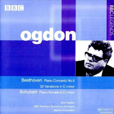 베토벤 : 피아노 협주곡 5번 '황제', 32개의 변주곡, 슈베르트 : 피아노 소나타 (Beethoven : Piano Concerto No.5 Op.73 'Emperor', 32 Variations Woo80, Schubert : Piano Sonata D.958)(CD) - John Ogdon