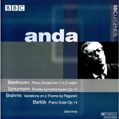 베토벤, 슈만, 브람스, 바르톡 : 피아노 작품집 (Beethoven, Schumann, Brahms, Bartok : Piano Works)(CD) - Geza Anda