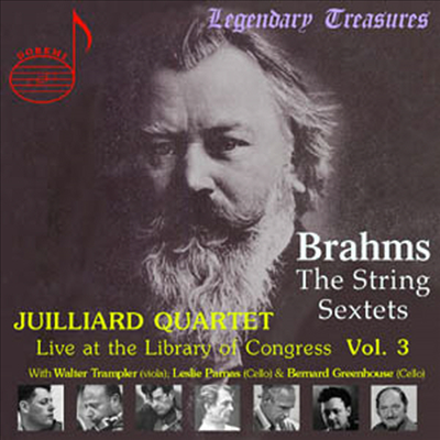 미 국회도서관 공연실황 3집 - 브람스 : 현악 육중주 1, 2번 (Live at the Library of Congress, Vol. 3 - Brahms : String Sextets Nos.1 & 2)(CD) - Juilliard Quartet