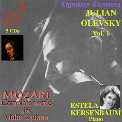 줄리앙 올레프스키 1집 - 모차르트 : 바이올린과 피아노를 위한 작품 전곡 (Julian Olevsky, Vol. 1 - Mozart : Complete Works for Violin & Piano) (5CD) - Julian Olevsky