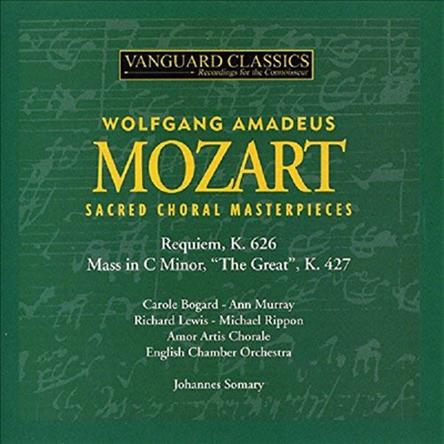 모차르트 : 레퀴엠, 대미사 (Mozart : Requiem K.626, Mass &#39;Great&#39; K.427) (2CD) - Johannes Somary