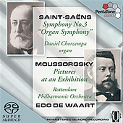 생상 : 교향곡 3번 '오르간', 무소르그스키: 전람회의 그림 (Saint-Saens : Symphony No.3 Op.78 'Organ', Mussorgksy : Pictures At An Exhibition) - Edo de Waart