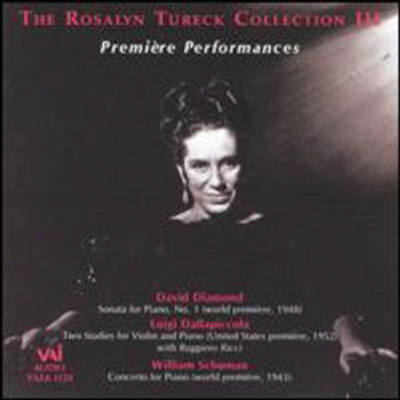 로잘린 투렉 콜렉션 3집 - 초연 작품집 (The Rosalyn Tureck Collection, Vol. 3 - Premiere Performances)(CD) - Rosalyn Tureck