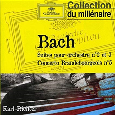 바흐: 관현악 모음곡 2, 3번, 브란덴부르크 협주곡 5번 (Bach: Orchestral Suite No.2 &amp; 3, Brandenburg Concerto No.5) (Digipack)(CD) - Karl Richter
