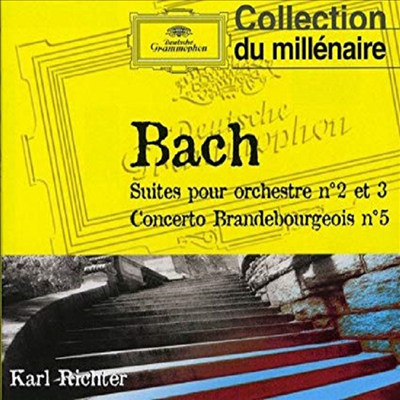 바흐: 관현악 모음곡 2, 3번, 브란덴부르크 협주곡 5번 (Bach: Orchestral Suite No.2 & 3, Brandenburg Concerto No.5) (Digipack)(CD) - Karl Richter