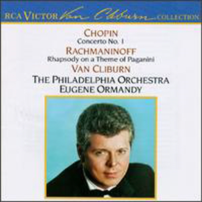 쇼팽: 피아노 협주곡 1번, 라흐마니노프: 파가니니 광시곡 (Chopin: Concerto No.1, Rachmaninov: Rhapsody On A Theme Of Paganini)(CD) - Van Cliburn