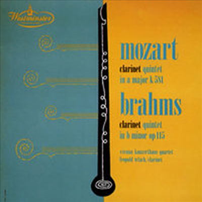 모차르트, 브람스 : 클라리넷 오중주 (Mozart : Clarinet Quintet K.581, Brahms : Clarinet Quintet Op.115) (일본반)(CD) - Leopold Wlach