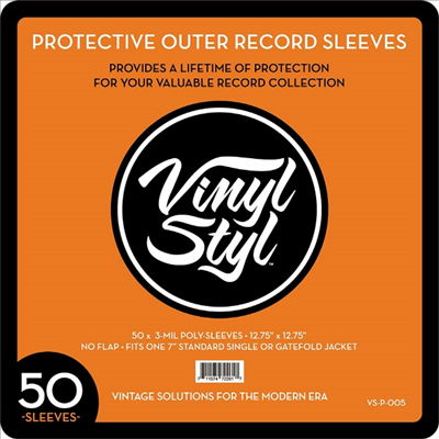 Vinyl Styl - Vinyl Styl 12.75&quot;X12.75&quot;Poly Sleeve 50CT VSP005