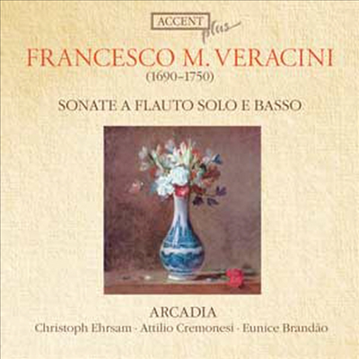 베라치니 : 6개의 리코더 소나타 (Veracini : Sonate a flauto solo e basso)(CD) - Christoph Ehrsam