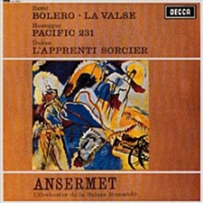 라벨: 볼레로, 왈츠, 뒤카: 마법사의 제자, 오네게르: 퍼시픽 231 (Ravel: Bolero, Waltze, Dukas: L'apprenti sorcier, Honegger: Pacific 231) (180g LP) - Ernest Ansermet