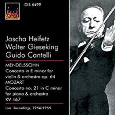 멘델스존 : 바이올린 협주곡, 모차르트 : 피아노 협주곡 (Mendelssohn : Violin Concerto Op.64, Mozart : Piano Concerto K.467)(CD) - Jascha Heifetz