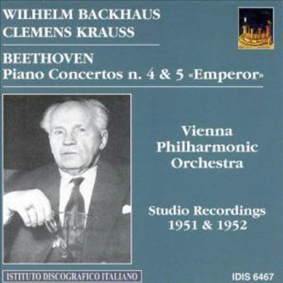베토벤 : 피아노 협주곡 4번, 5번 '황제' (Beethoven : Piano Concertos No.4 Op.58, No.5 Op.73 'Emperor')(CD) - Wilhelm Backhaus