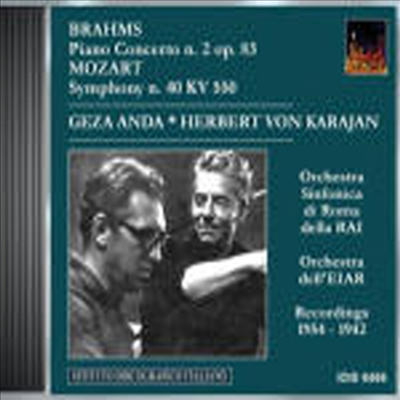 브람스 : 피아노 협주곡 2번, 모차르트 : 교향곡 40번 (Brahms : Piano Concerto No.2 Op.83, Mozart : Symphony No.40 K.550)(CD) - Herbert von Karajan