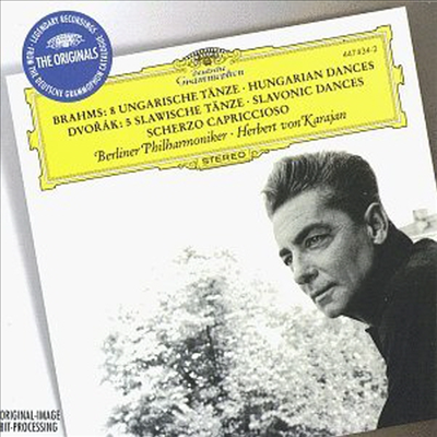 브람스 : 헝가리 무곡 & 드보르작 : 슬라브 무곡, 스케르쪼 카프리치오소 (Brahms : Hungarian Dances & Dvorak : , Slavonic Dances, Scherzo Capriccioso Op. 66)(CD) - Herbert Von Karajan