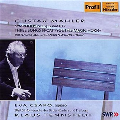 말러 : 교향곡 4번, 어린이의 이상한 뿔피리 (Mahler : Symphony No.4, Three Songs From 'Des Knaben Wunderhorn')(CD) - Klaus Tennstedt