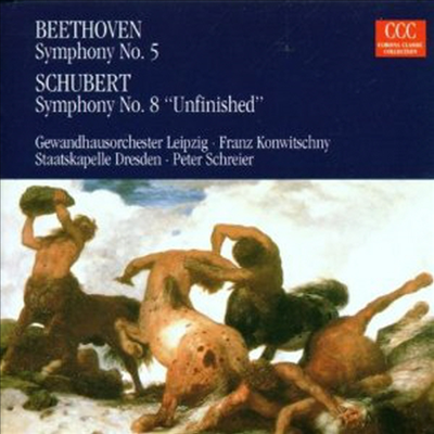 베토벤: 교향곡 5번, 슈베르트: 교향곡 8번 &#39;미완성&#39; (Beethoven: Symphony No.5, Schubert: Symphony No.8 &#39;Unfinished&#39;)(CD) - Franz Konwitschny